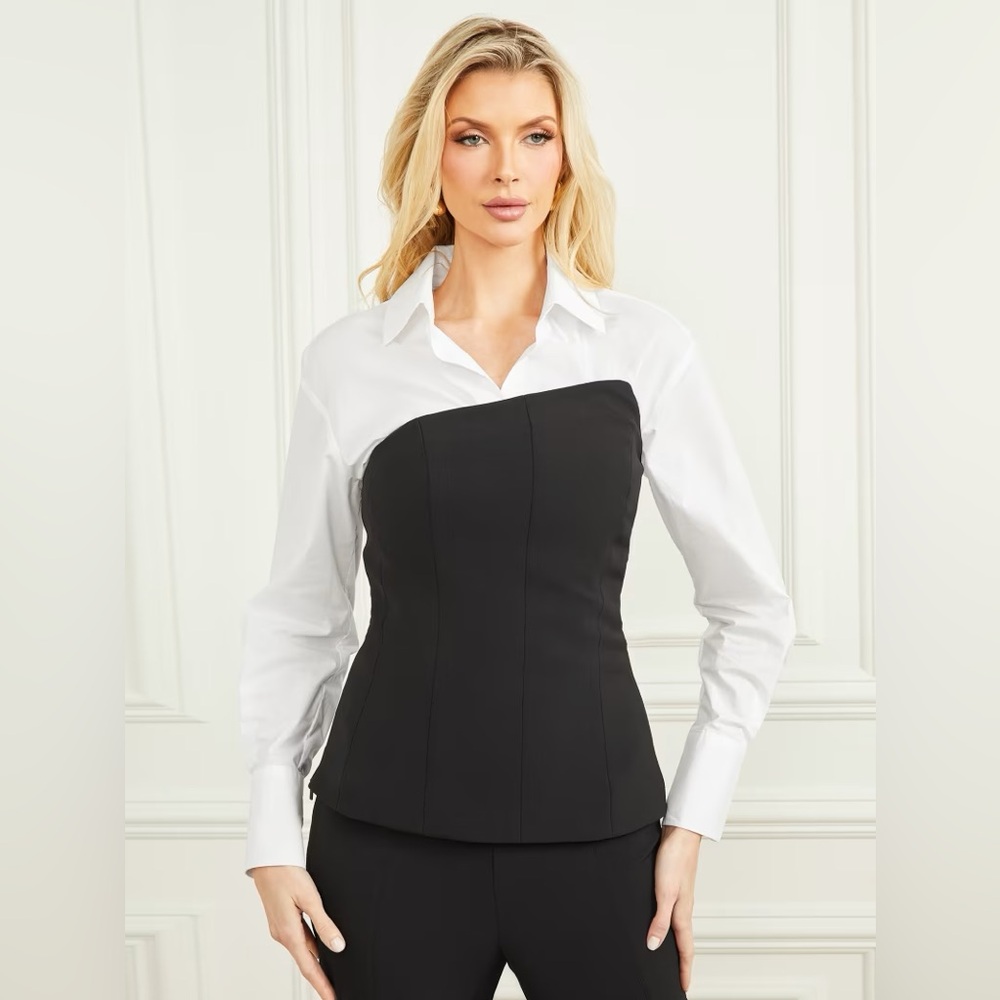 MARCIANO- Dallas Corset Top Jet Black